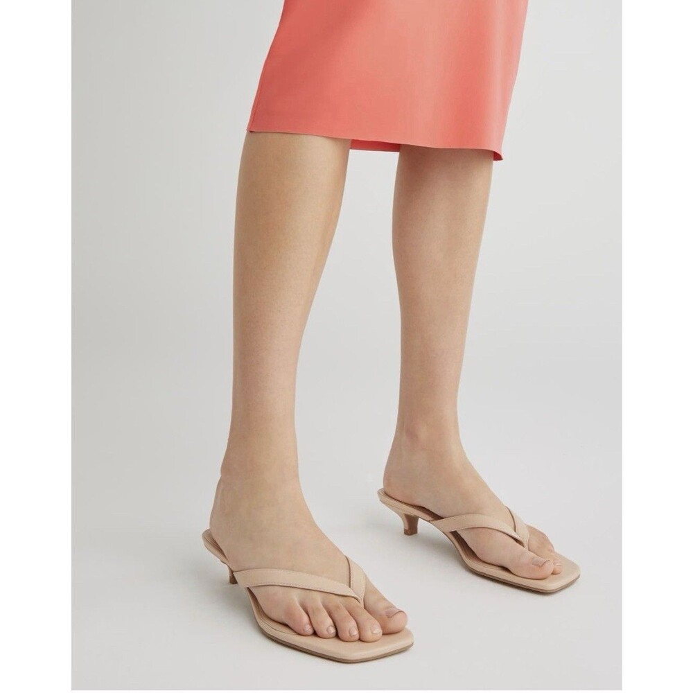 NWOB OPEN EDIT Womens Tori Kitten Heel Sandal In Tan Cream Shoes Sz 7 Sexy